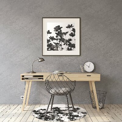 Desk chair mat black meadow