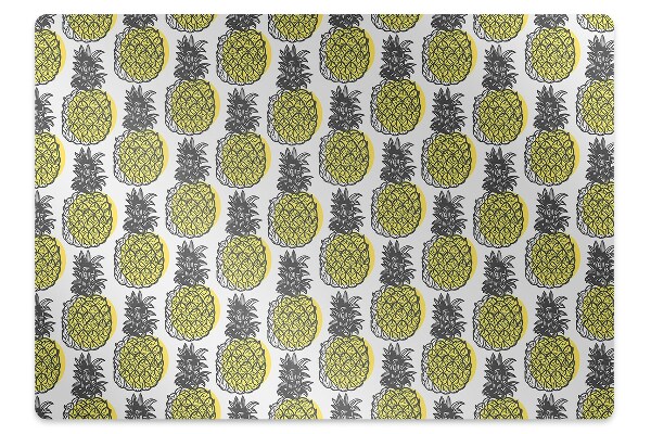 Office chair floor protector pineapple pattern