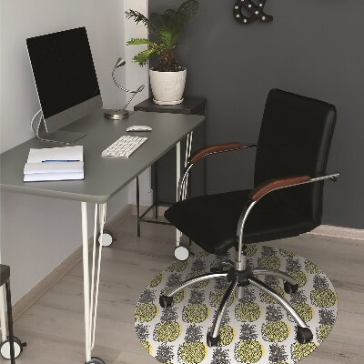 Office chair floor protector pineapple pattern