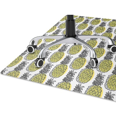 Office chair floor protector pineapple pattern