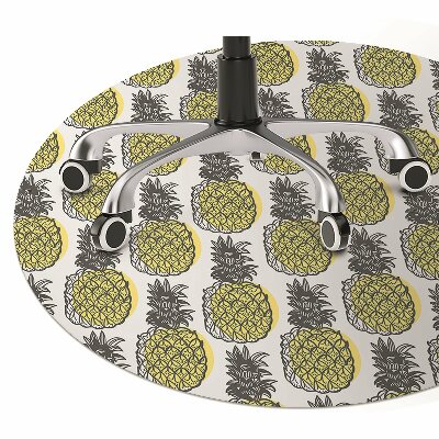 Office chair floor protector pineapple pattern