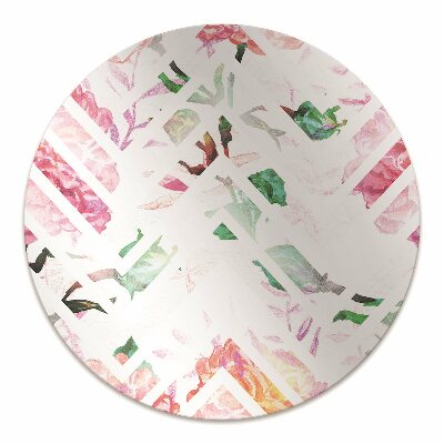 Chair mat floor panels protector floral Chevron