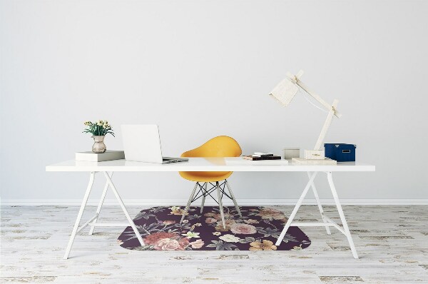 Office chair mat garden flowers