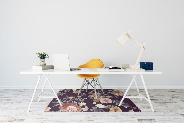 Office chair mat garden flowers