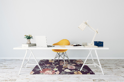 Office chair mat garden flowers