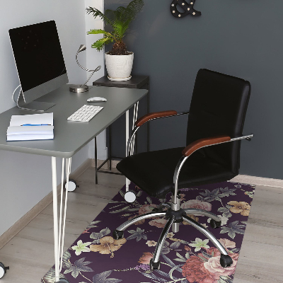 Office chair mat garden flowers