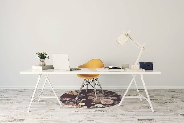 Office chair mat garden flowers
