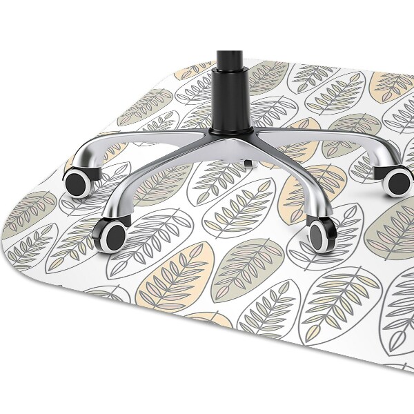 Office chair floor protector leaves graphics