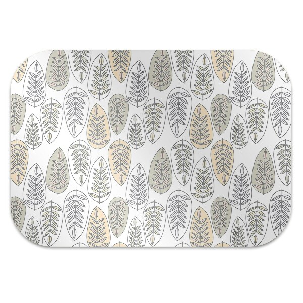 Office chair floor protector leaves graphics