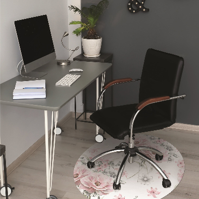 Office chair mat flowers