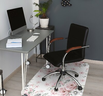 Office chair mat flowers