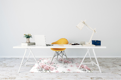 Office chair mat flowers