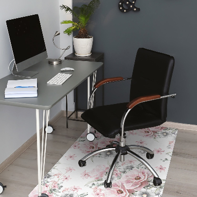 Office chair mat flowers