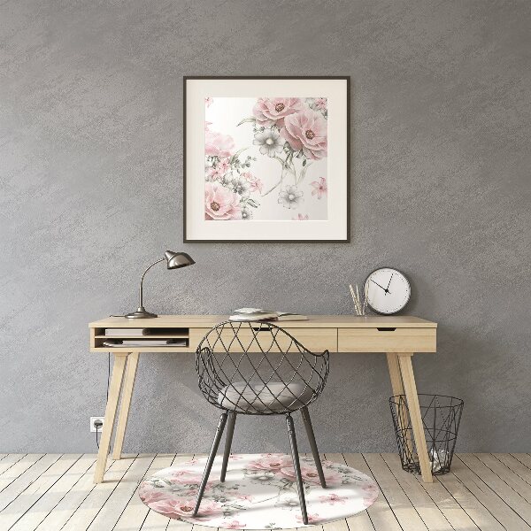 Office chair mat flowers