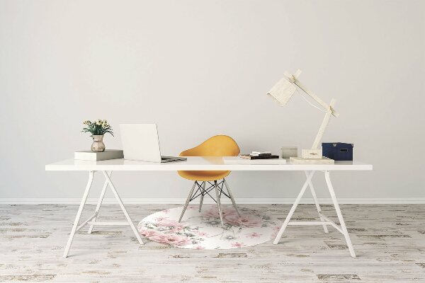Office chair mat flowers