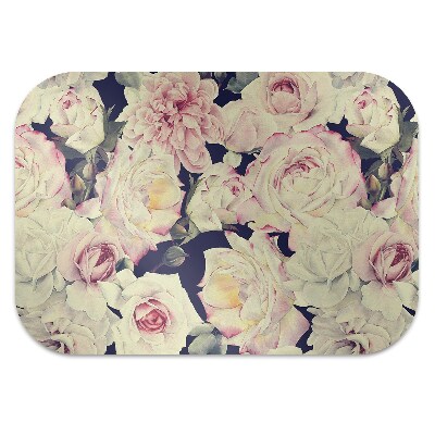 Office chair floor protector White roses