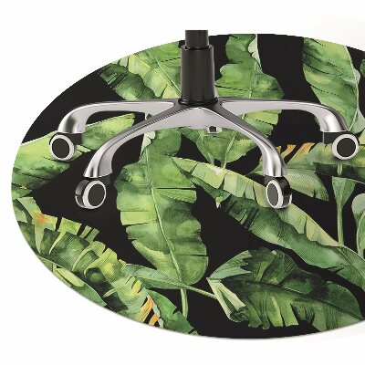 Office chair mat tropical leaf