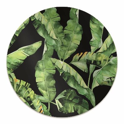 Office chair mat tropical leaf