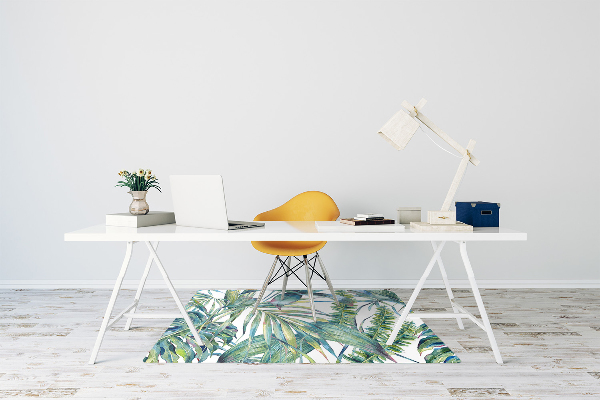 Office chair mat exotic fern