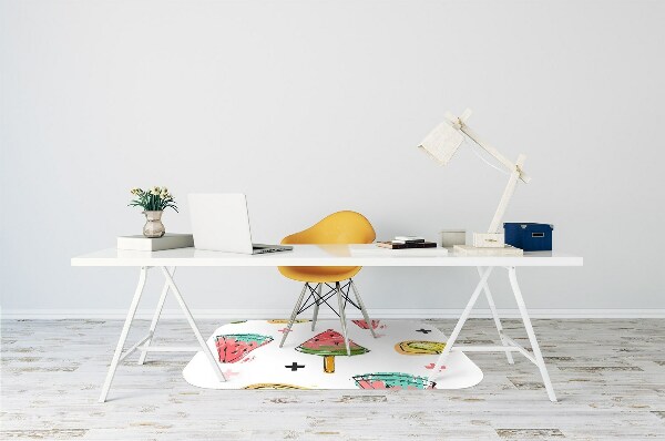 Office chair mat Watermelon on a stick