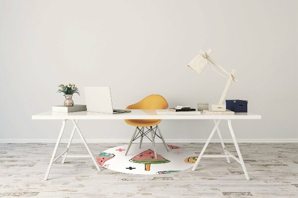 Office chair mat Watermelon on a stick