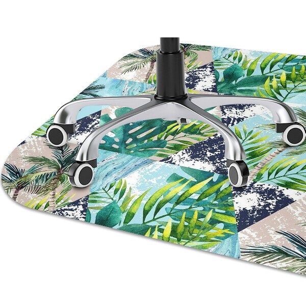 Office chair floor protector Tropical mosaic