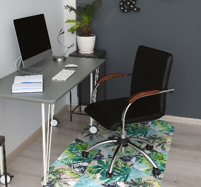 Office chair floor protector Tropical mosaic