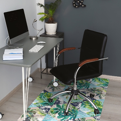 Office chair floor protector Tropical mosaic