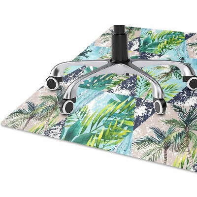 Office chair floor protector Tropical mosaic