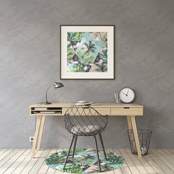 Office chair floor protector Tropical mosaic