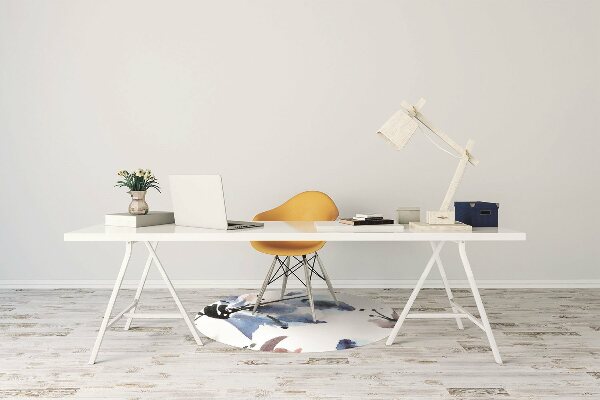 Office chair mat watercolor flowers