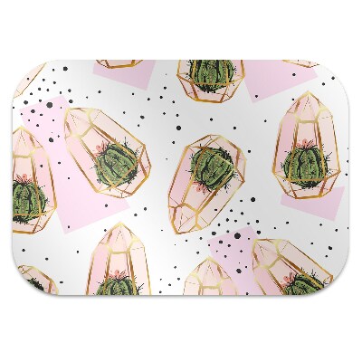 Computer chair mat cacti geometric