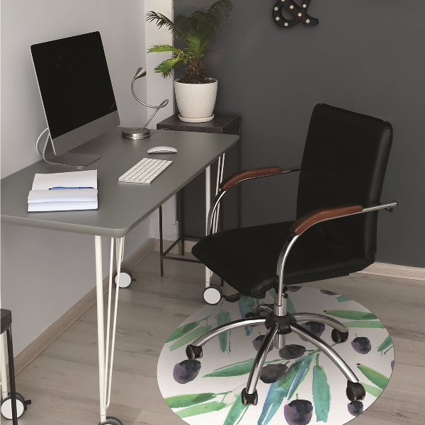 Office chair mat olives