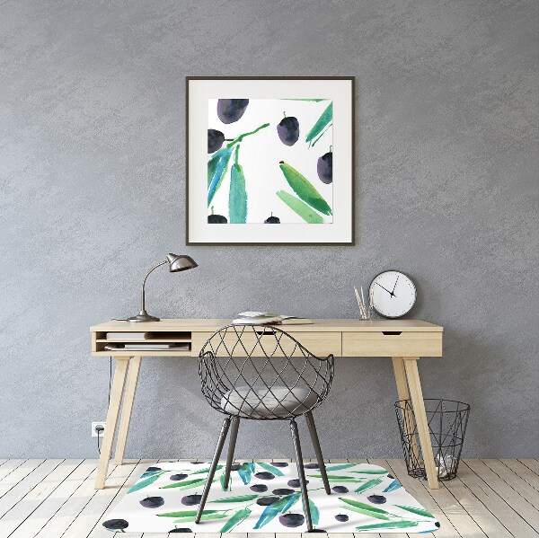 Office chair mat olives