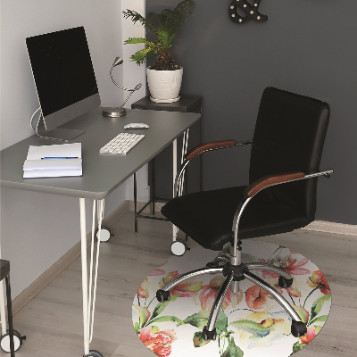 Desk chair mat Wild Flowers