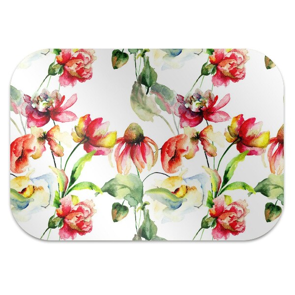 Desk chair mat Wild Flowers