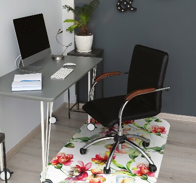 Desk chair mat Wild Flowers