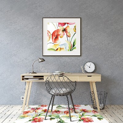 Desk chair mat Wild Flowers