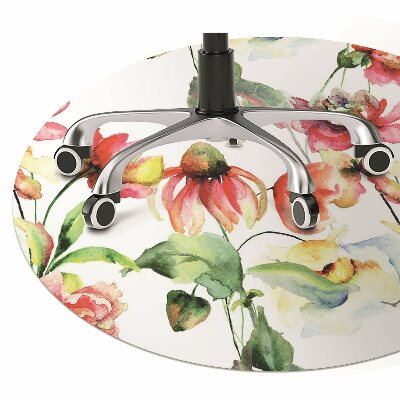 Desk chair mat Wild Flowers