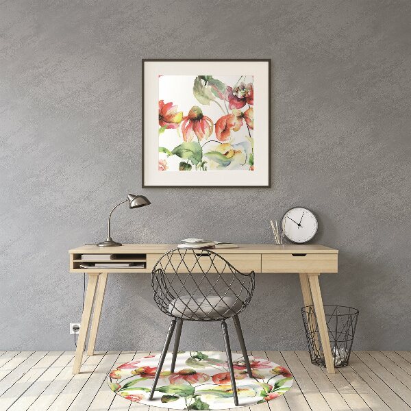 Desk chair mat Wild Flowers