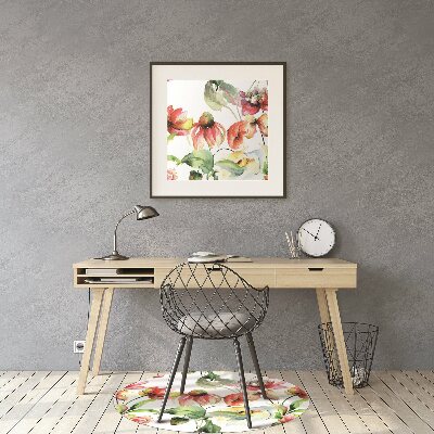 Desk chair mat Wild Flowers