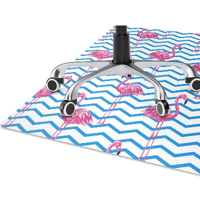 Office chair mat Flamingos