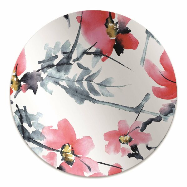 Computer chair mat floral pattern