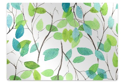 Office chair mat green branches