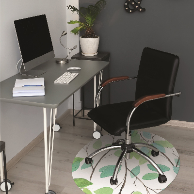 Office chair mat green branches