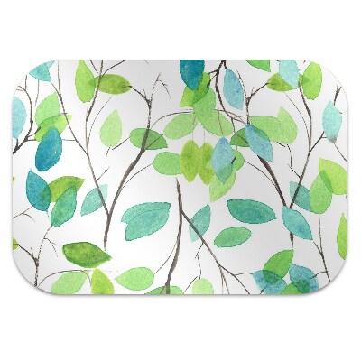 Office chair mat green branches