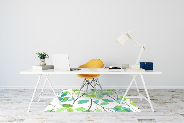 Office chair mat green branches