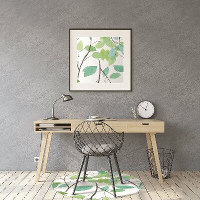 Office chair mat green branches