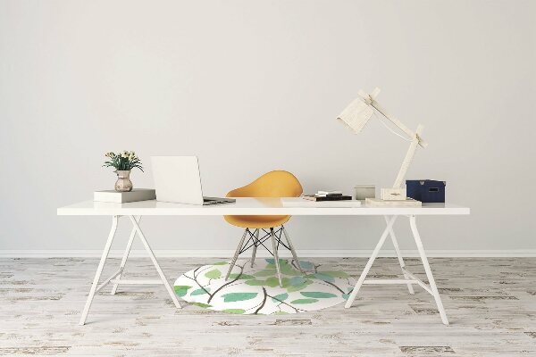 Office chair mat green branches
