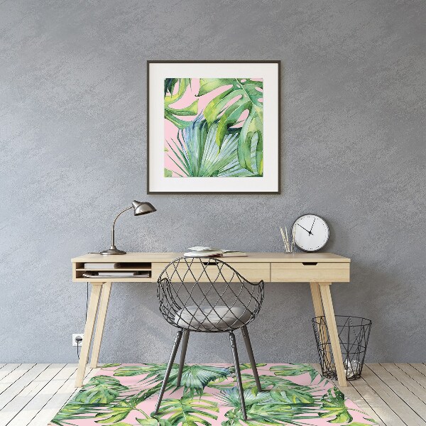 Office chair mat botanical art